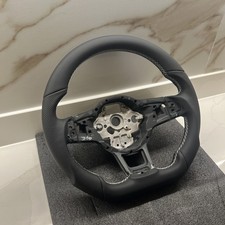 White Leather Steering Wheel