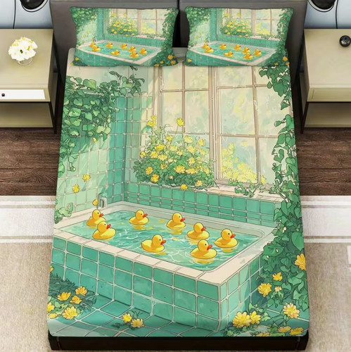 Cartoon rubber duck - rubber, fitted