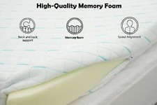 Memory Foam Mattress Topper: Custom Thickness (1"-4") with Option Cover
