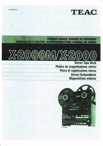 Owner manual for teac - manual,