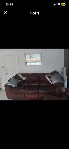 Dfs brown suede - dfs, sofa