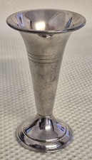 Vintage Pepper & Hope Silver-Plated Bud Vase - 10x5.5x5.5cm 68g