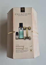 Champneys Relaxing Massage Kit  Wooden Massage Tool Sweet Almond Oils