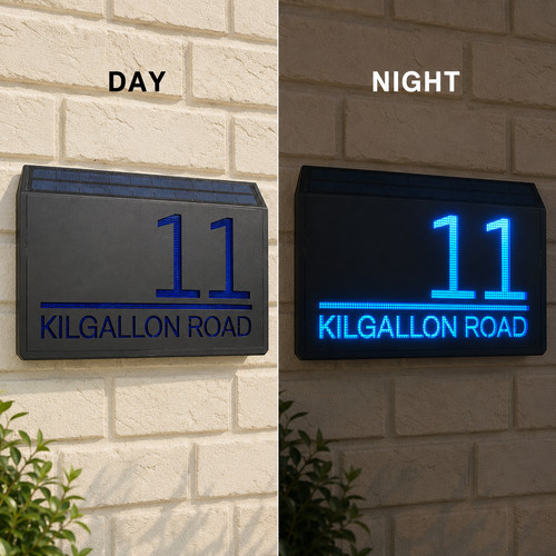 Led house sign solar powered - sign,