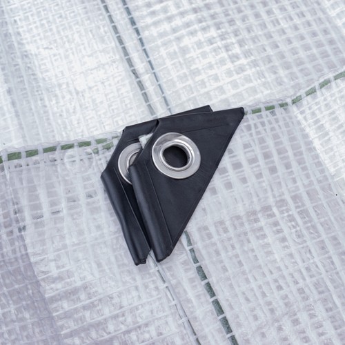 Clear reinforced tarpaulin - reinforced,