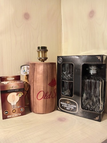 Old spice barrel lamp - lamp, and