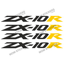 Kawasaki ZX-10R Motorbike stickers x4 210 x 20mm motorcycle car tank bag decal