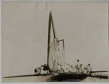 Antique orig 1899 Photo America's Cup yacht NYYC Columbia broken mast Herreshoff