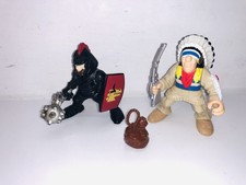 Vintage Fisher Price Great Adventures Indian Chief Buffalo & Knight 1990