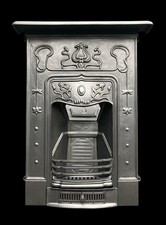 CAST IRON  BEDROOM FIREPLACE FIRE SURROUND ART NOUVEAU VICTORIAN STYLE