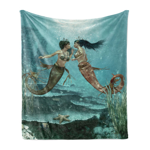 Mermaid soft flannel fleece - soft,