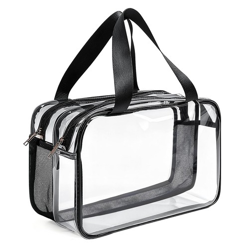 Large double zip - large, clear