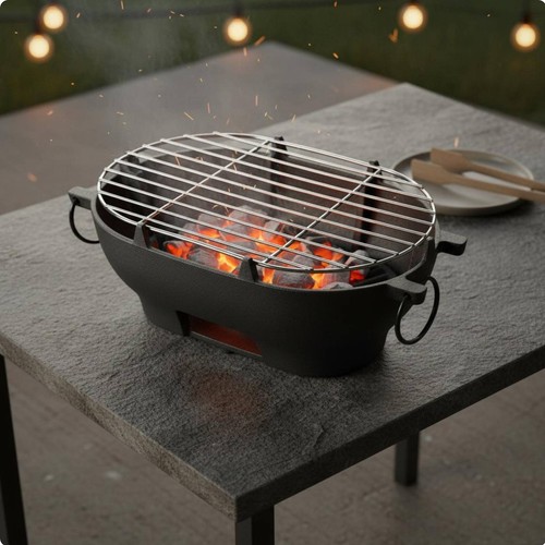 Oval barbecue roasting pan - barbecue,