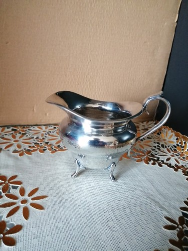 Vtg large silver plated - silver,