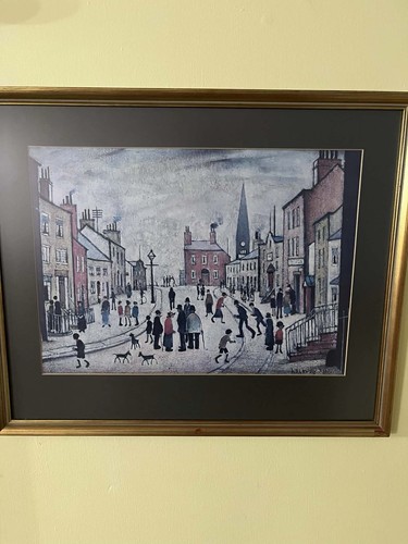 Lowry framed replica signed - ls,