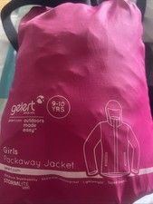 Gelert Packaway Rain Jacket Stormlite 5000mm Breathable Age 9-10 Years