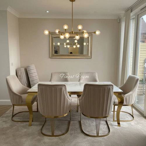 Kata gold louis dining table - kata,