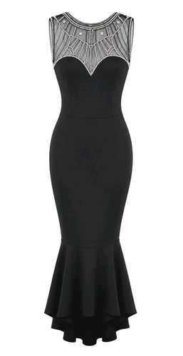 New goddiva black fishtail - new,
