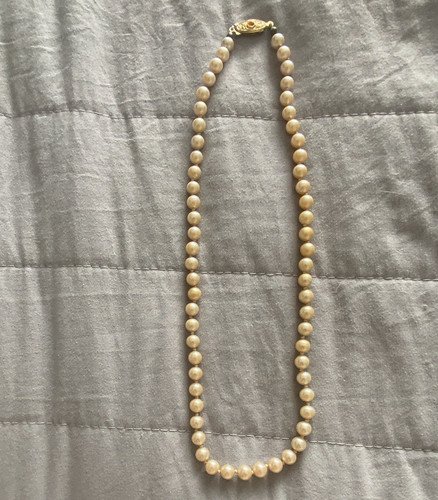 Vintage real pearl necklace - ,