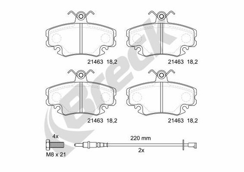 Brake pads breck 21463 - pads,