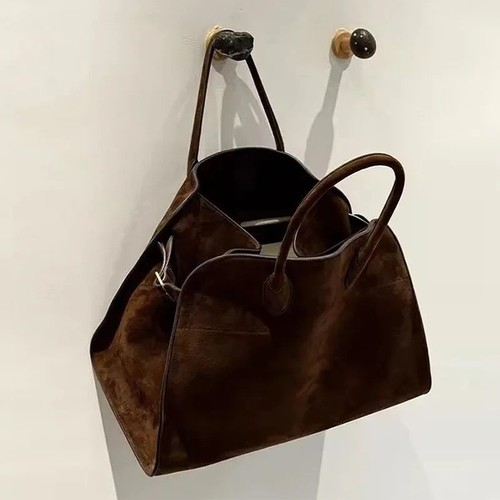 New brown suede tote bag - new,