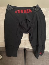 Men’s Air Jordan 3/4 Length Black Compression Tights - Size Medium