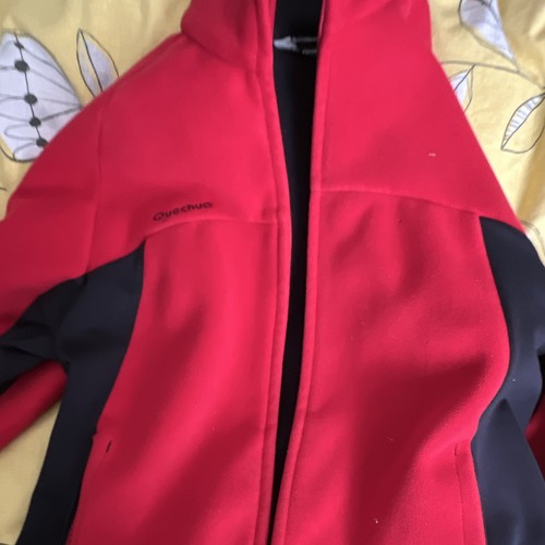 Quechua red black full zip - quechua,