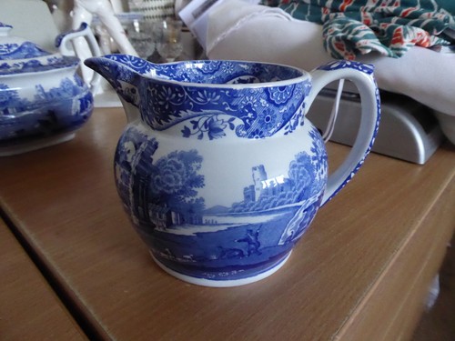 Spode blue italian custard jug - spode,