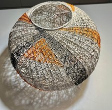 Lampshade Globe Boho Rattan Weave Multicoloured 38cm height 105cm Circumference