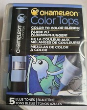 Chameleon Blue Tones Color Tops - Pack of 5