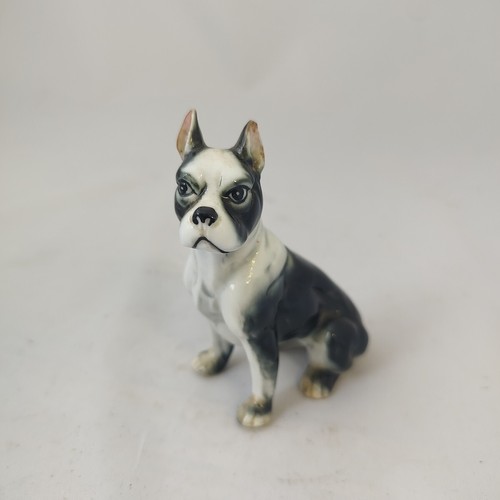 Miniature ceramic boxer dog - miniature,