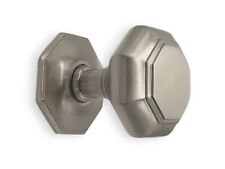 110mm Satin Nickel Octagonal Centre Door Knob Pull Front Back Very Large