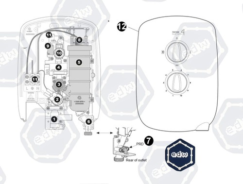 Triton ivory shower spare - triton,