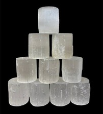 Selenite Crystal Tea Light Candle Holder | Natural Mountain Shape | Healing |