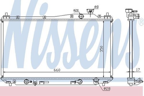 Nissens radiator for honda - radiator,