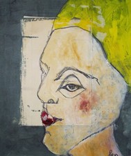 Original Mixed Media , 'Portrait of a Woman', Ben Carrivick (b.1980), Circa 2020