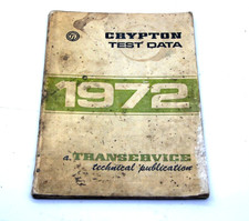 1972 CRYPTON TEST DATA