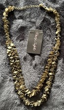Phase Eight Gold Petal Bead Necklace ~ One Size ~ BNWT