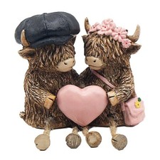 Highland Cows Figurine Love