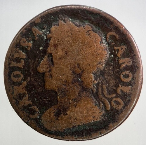1674 charles 2nd farthing - charles,