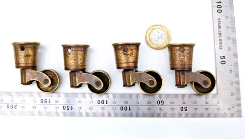 Set brass round cup - set, 4