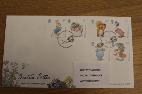 2016 beatrix potter fdc - beatrix,