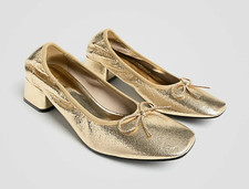Stradivarius Gold Shoes Size