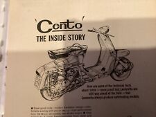 LAMBRETTA CENTO 98cc + MOTOPLAS ADVERTS PERIOD 1964 MOTORCYCLE ARTICLE