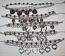 Huge Choice SILVER, WHITE PEARL, SPARKLY CHARM, SHAMBALLA bracelets BANGLES UK