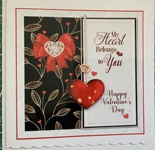 Handcrafted 3D Valentines Card