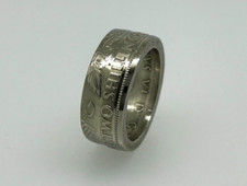 Handmade King George VI UK Two Shillings "Florin" Coin Ring