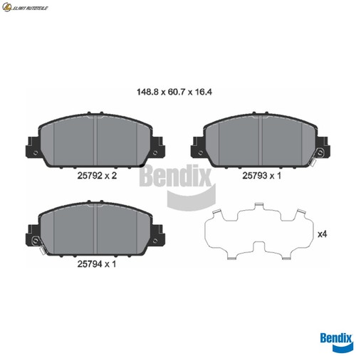 Brake pad set disc - set,