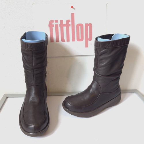 Fitflop brown leather boots - fitflop,