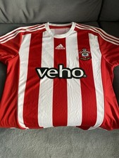 Southampton FC Home Football Shirt 2015/2016 Jersey Adidas SIGNED Size L